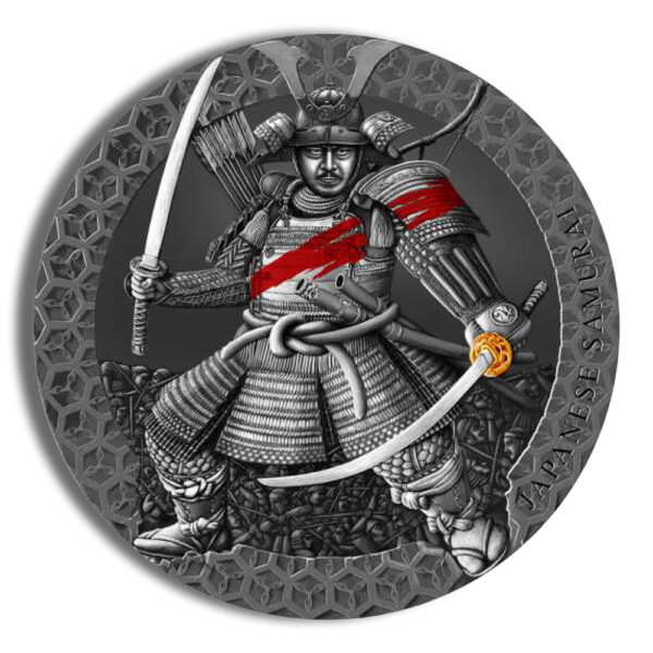 2022 3 oz Cameroon Legendary Warriors - Japanese Samurai Silver Coin