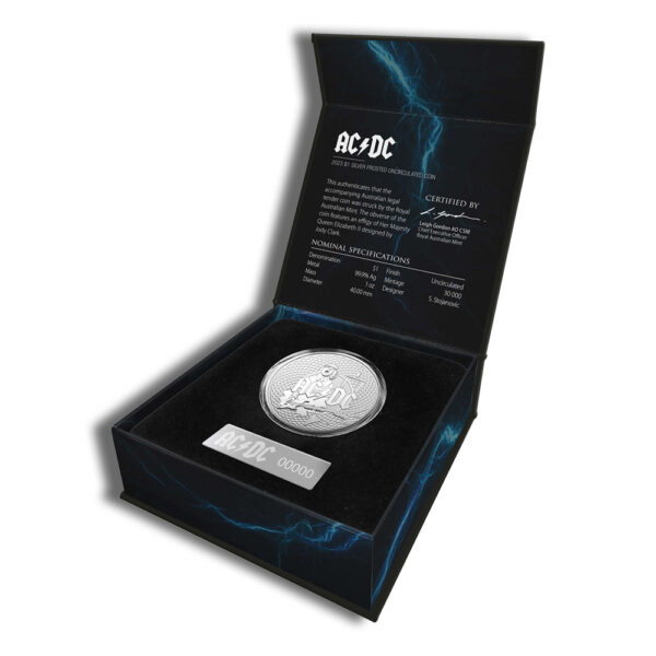 2023 1 oz Australian Mint Silver $1 AC DC - Image 3