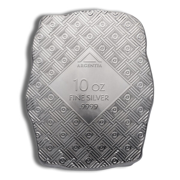 10 oz Silver Bar - Sculpture - Thinking Man - Image 2