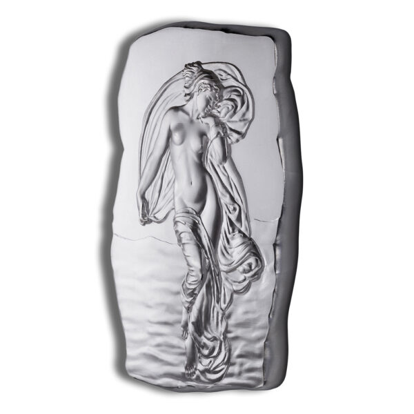 1 Kilo Silver Bar - Sculpture - Woman with Flowing Gown - Image 3