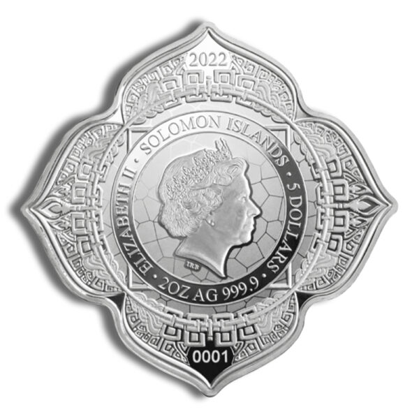 2022 2 oz Silver Solomon Islands Phil Lewis Chakra Elephant
