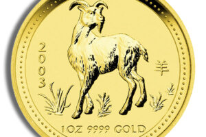 2003 1 oz Australia Gold Lunar Goat BU - Series I