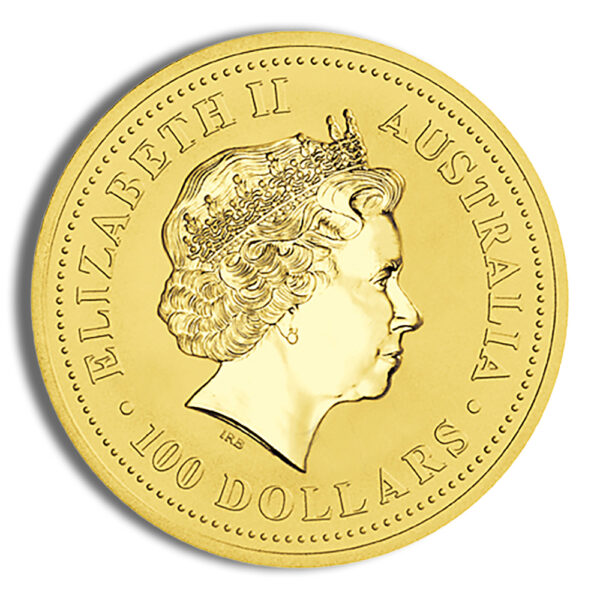 2006 1 oz Australia Gold Lunar Dog BU - Series I - Image 2