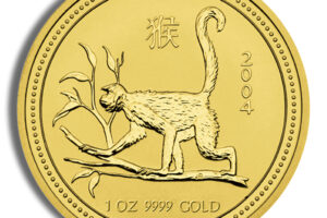 2004 1 oz Australia Gold Lunar Monkey BU - Series I