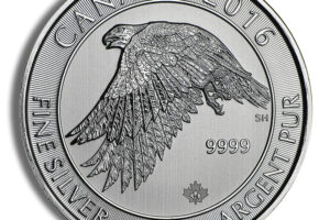 2016 1.5 oz Canadian Snow Falcon Silver Coin