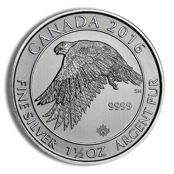 2016 1.5 oz Canadian Snow Falcon Silver Coin