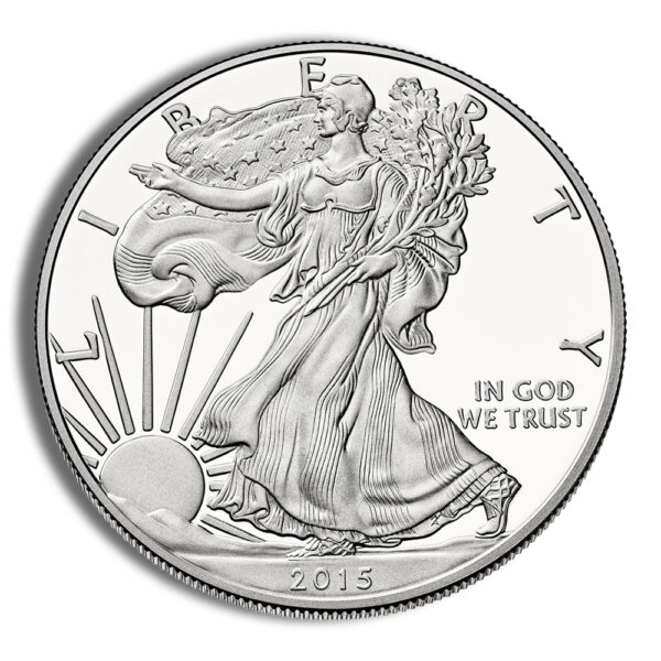 2015-W Proof Silver Eagle with Box & COA - Image 2