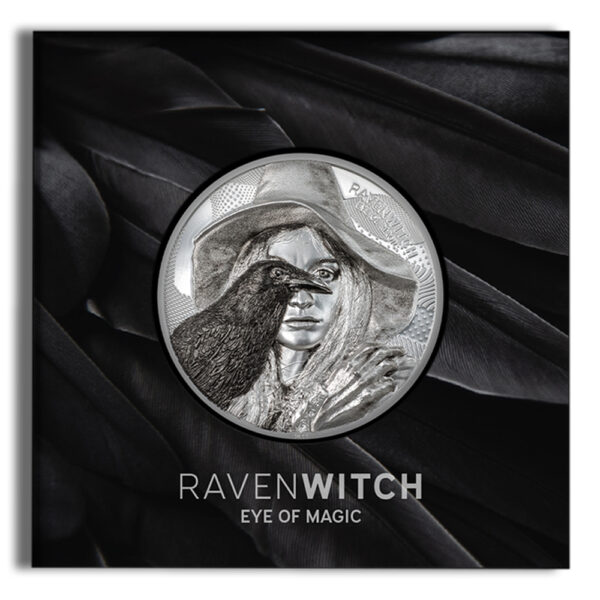 2022 2 oz Cook Islands Silver Raven Witch - Eye of Magic - Proof - Image 3