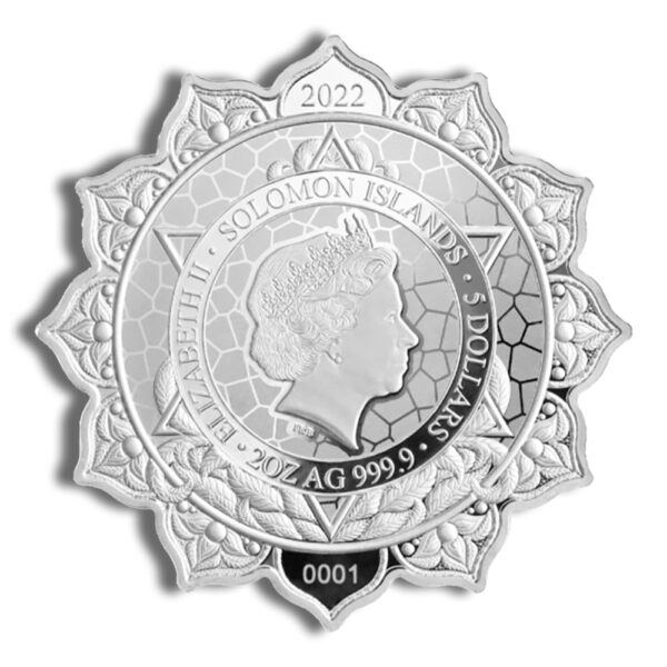 2022 2 oz Silver Solomon Islands Phil Lewis Chakra Antelope - Image 2