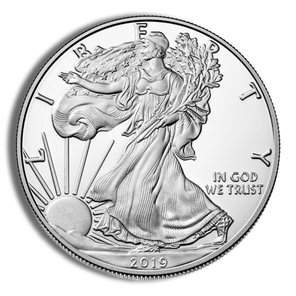 2019-S Proof Silver Eagle with Box & COA - Image 2
