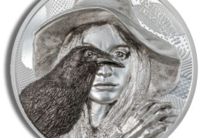 2022 2 oz Cook Islands Silver Raven Witch - Eye of Magic - Proof