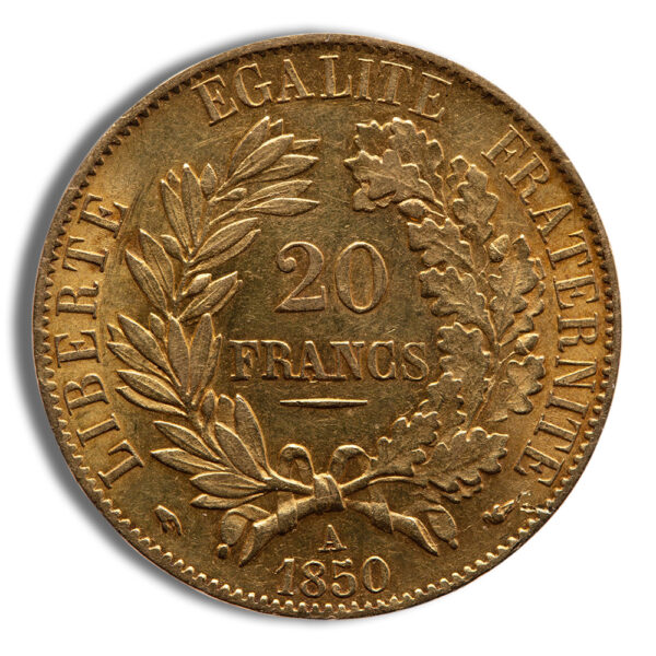 France Gold 20 Francs - Ceres (1849-1851) - Image 2