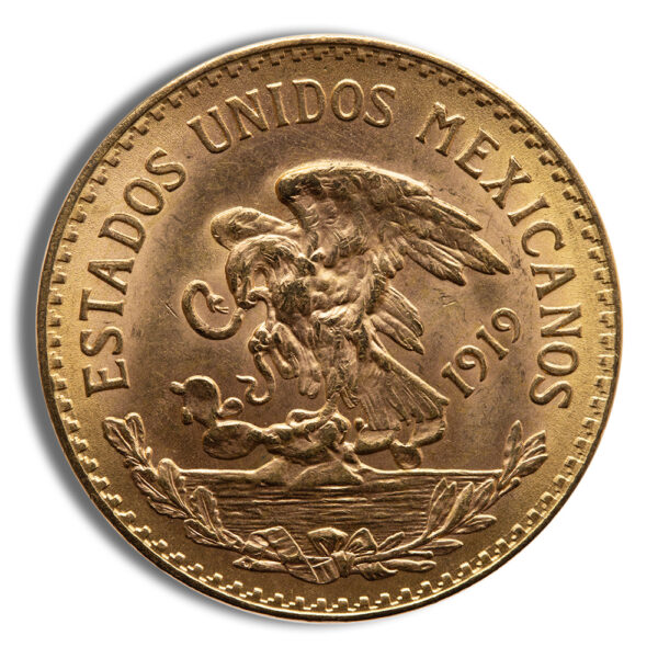1919 Mexico Gold 20 Peso - BU - Image 2