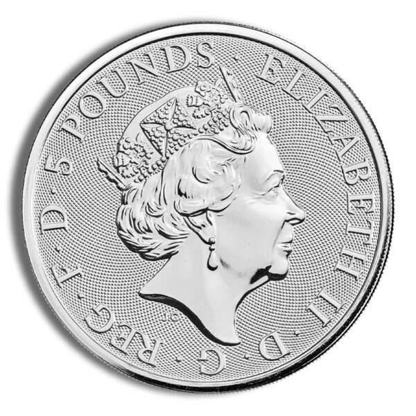 2018 2 oz Silver Great Britain Queen's Beasts - Bull - Image 2