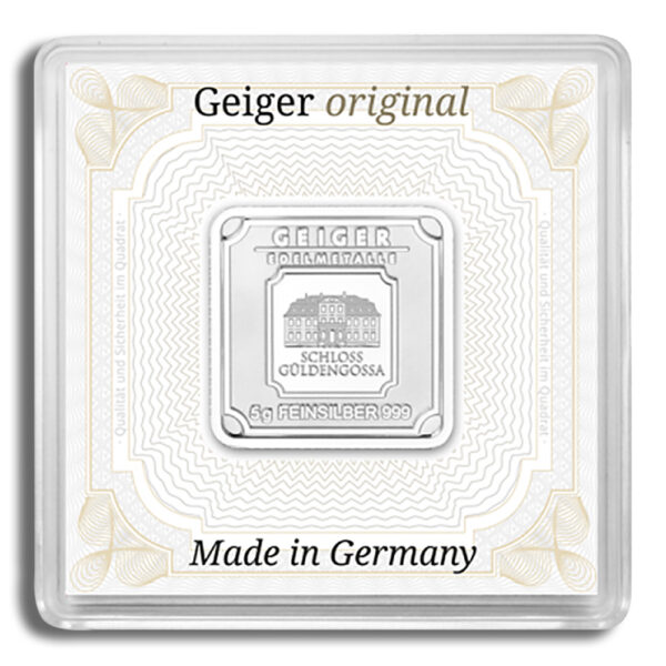 5 gram Silver Bar - Geiger (In Assay)