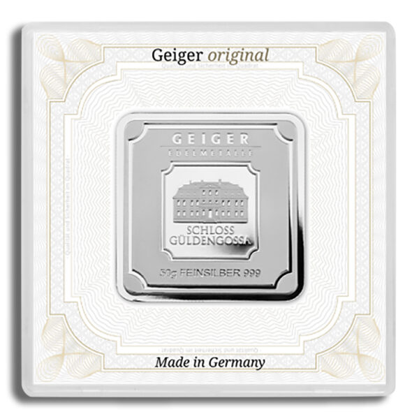 50 gram Silver Bar - Geiger (In Assay)