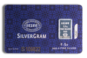 2.5 gram Silver Bar - IGR Metals (Carded)