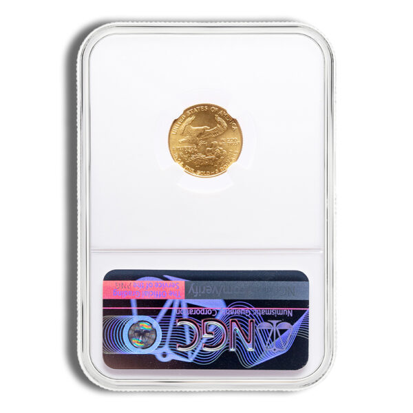 1987 1/10 oz Gold Eagle $5 NGC MS69 - Image 2