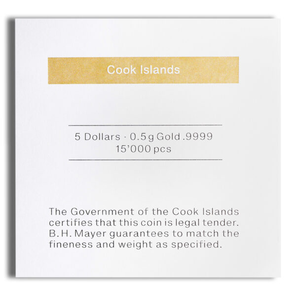 2022 1/2 gr Cook Islands Gold Octopus - Syracuse - Image 4