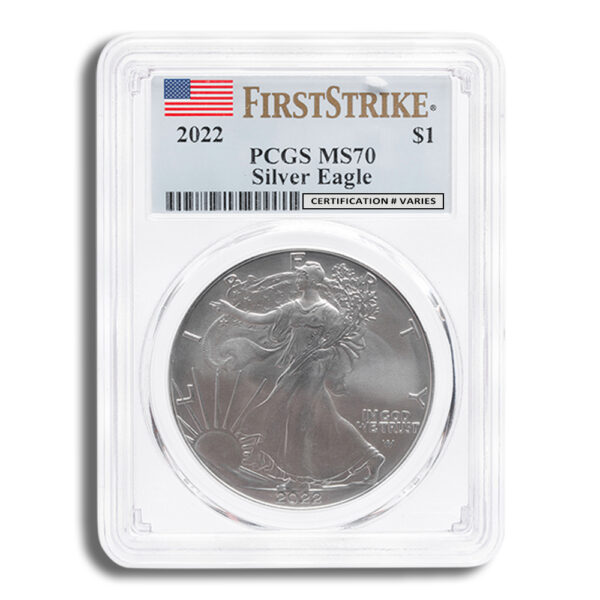 2022 Silver Eagle PCGS MS70 First Strike - Flag