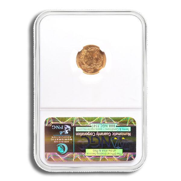 $1 Gold Indian Type 3 - NGC MS63 - Image 2