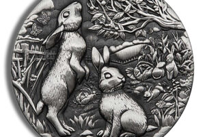 2023 2 oz Australia Silver Lunar Rabbit BU - Series III - Antiqued