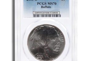 2001-D $1 Silver Buffalo Commem - PCGS MS70