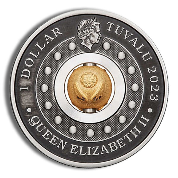 2023 1 oz Silver Year of the Rabbit Rotating Charm - Antiqued