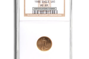 1988 1/10 oz Gold Eagle $5 NGC MS69