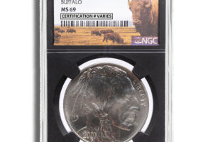 2001-D $1 Silver Buffalo Commem - NGC MS69 (Black Core)