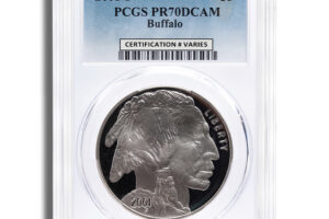 2001-P $1 Silver Buffalo Commem - PCGS PR70