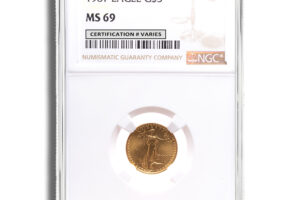 1987 1/10 oz Gold Eagle $5 NGC MS69