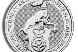 2022 1 oz Great Britain Queen's Beast Platinum Coin - White Greyhound of Richmond