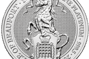 2020 1 oz Great Britain Queen's Beast Platinum Coin - Yale of Beaufort