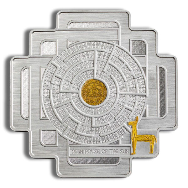 2022 1.5 oz Silver Incan House of the Sun Maze Coin