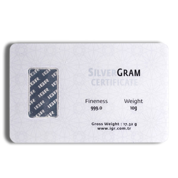 10 gram Silver Bar - IGR Metals (Carded) - Image 2