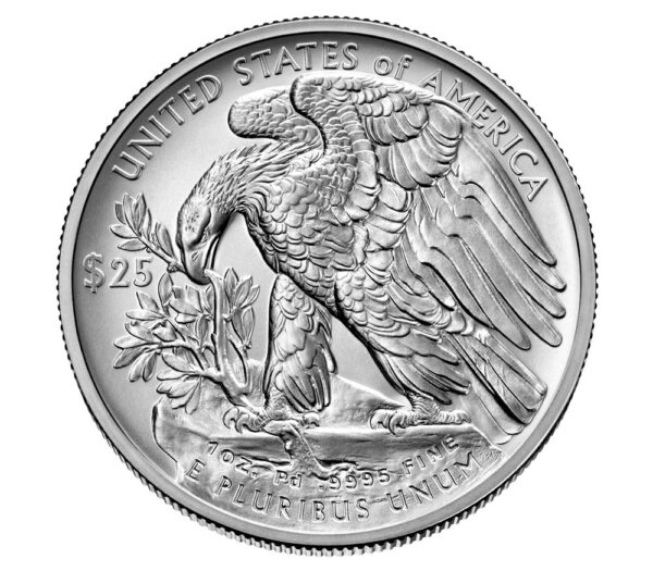 2023-W 1 oz Burnished Palladium Eagle (w/Box & COA) - Image 2