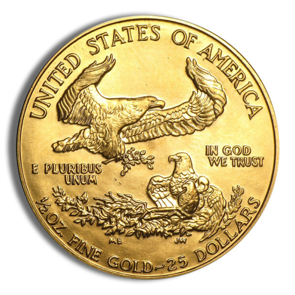 1988 1/2 oz Gold Eagle - BU (MCMLXXXVIII) - Image 2