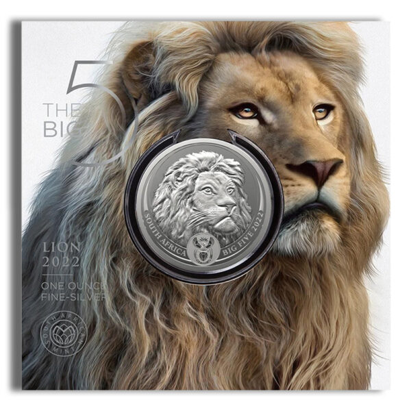 2022 1 oz Silver South Africa Big 5 Lion BU