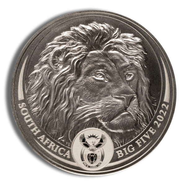 2022 1 oz Silver South Africa Big 5 Lion BU - Image 2