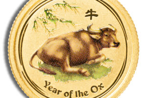 2009 1/20 oz Australia Gold Lunar Ox BU - Series II