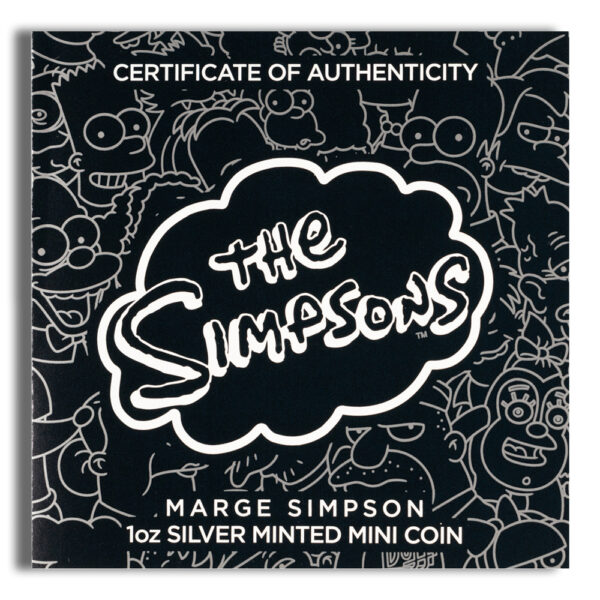 2022 Silver 1 oz Marge Simpson Mini Coin - Image 3