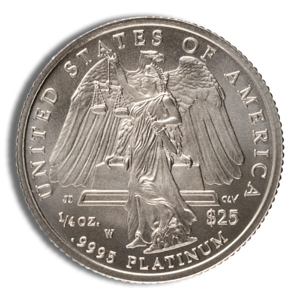 2008-W 1/4 oz Burnished Platinum Eagle $25 (Cap Only) - Image 2