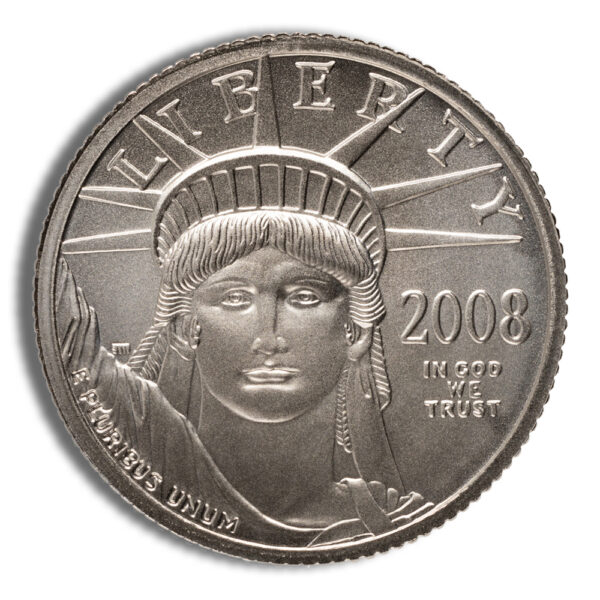 2008-W 1/4 oz Burnished Platinum Eagle $25 (Cap Only)