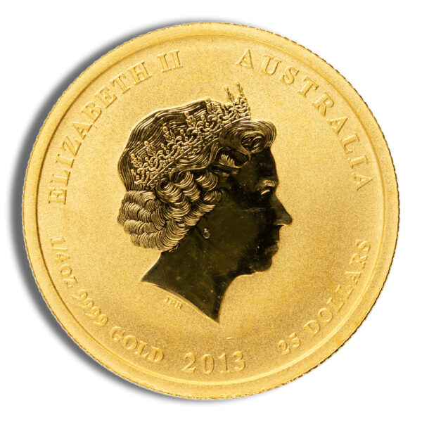 2013 1/4 oz Australia Gold Lunar Snake BU - Series II - Image 2
