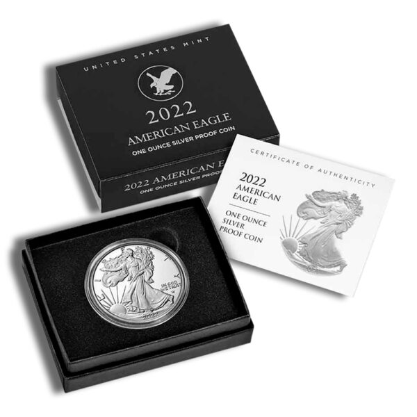 2022-S Proof Silver Eagle with Box & COA