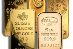5 oz Gold Bar - Brand Varies .9999
