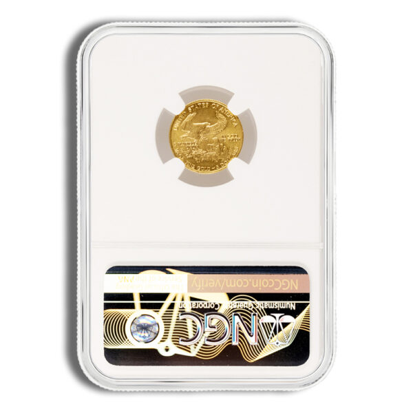 1987 1/10 oz Gold Eagle $5 PCGS MS69 - Image 2