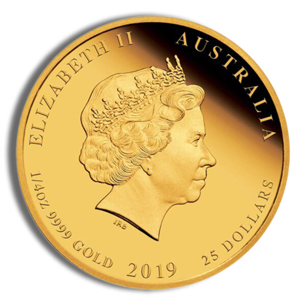 1996 1/4 oz Australia Gold Lunar Rat BU - Series I - Image 2