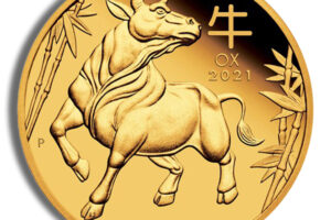 2021 1/4 oz Australia Gold Lunar Ox BU - Series III